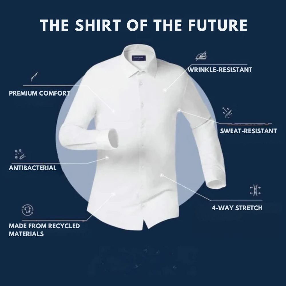 Camisa elástica e sem rugas
