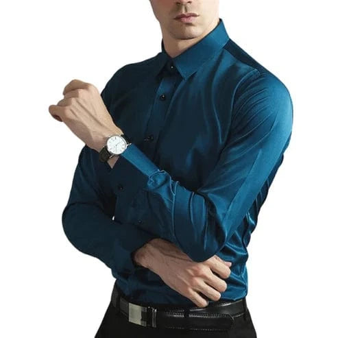 Camisa elástica e sem rugas