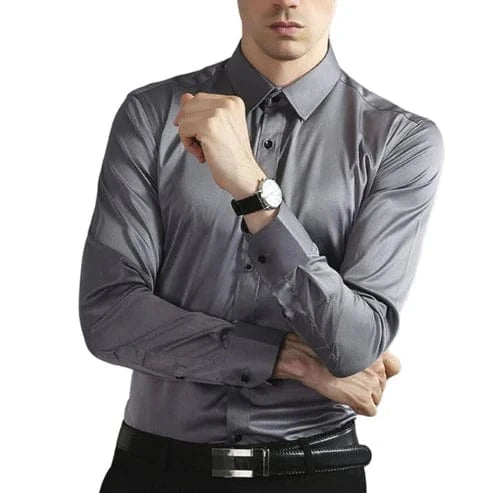Camisa elástica e sem rugas