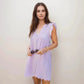 Vestido de verão com shorts e bolsos embutidos