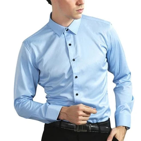 Camisa elástica e sem rugas