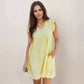 Vestido de verão com shorts e bolsos embutidos