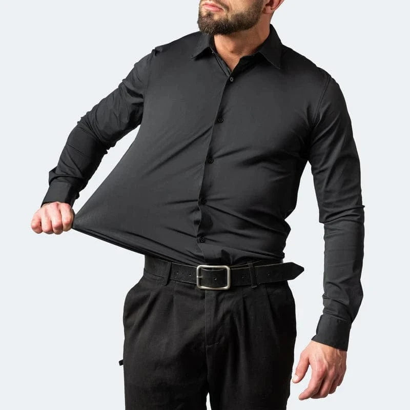 Camisa elástica e sem rugas