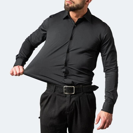 Camisa elástica e sem rugas
