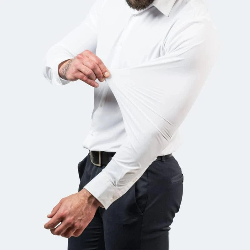 Camisa elástica e sem rugas