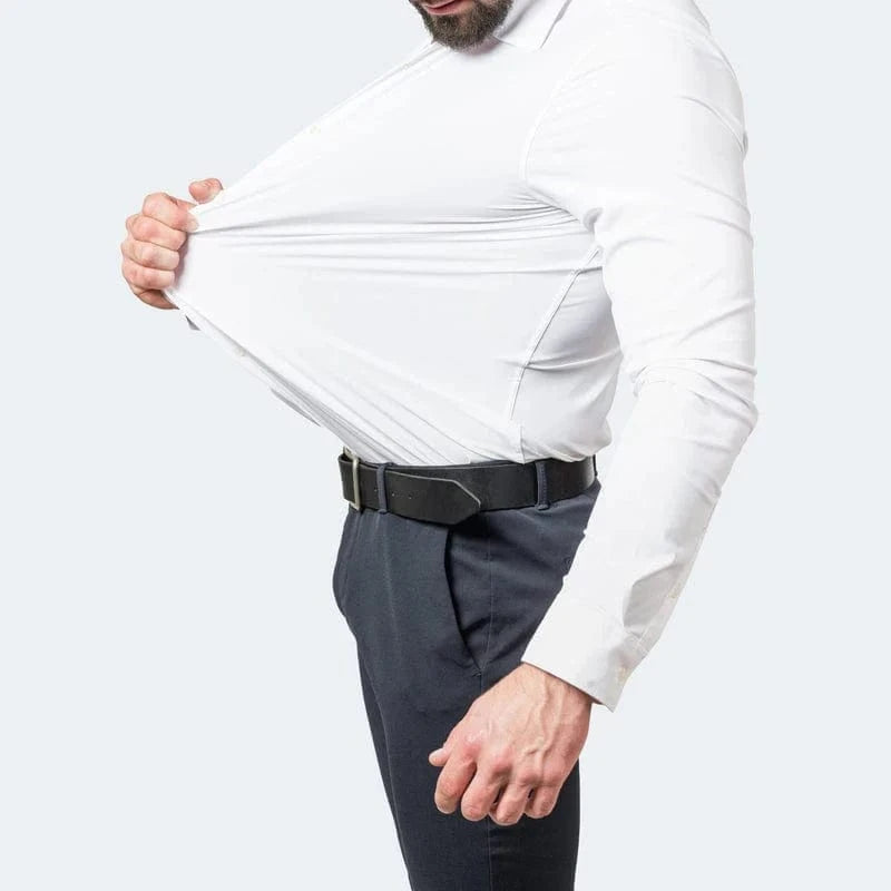 Camisa elástica e sem rugas